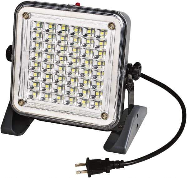 Value Collection - 120 Volt, 10 Watt, Electric, LED Portable Floor Work Light - 10' Cord, 1 Head, 750 Lumens, ABS - Eagle Tool & Supply