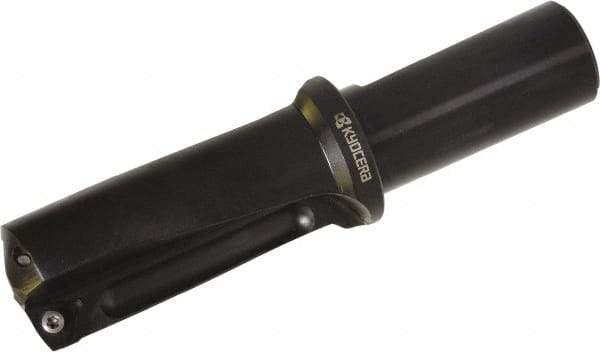 Kyocera - 3-1/2" Max Drill Depth, 54mm Diam, Indexable Insert Drill - 4 Inserts, 1-1/2" Shank Diam, Whistle Notch Shank - Eagle Tool & Supply
