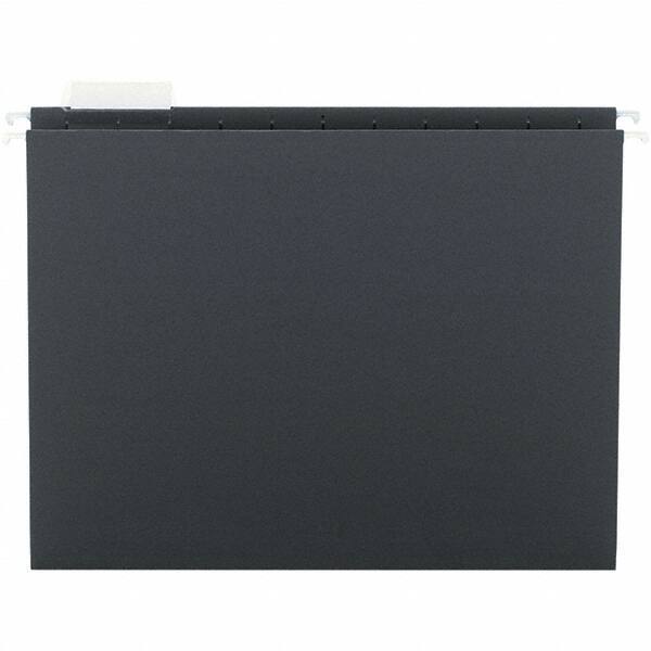 SMEAD - 12-1/4 x 9-1/2", Letter Size, Black, Hanging File Folder - 11 Point Stock, 1/5 Tab Cut Location - Eagle Tool & Supply