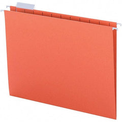 SMEAD - 12-1/4 x 9-1/2", Letter Size, Orange, Hanging File Folder - 11 Point Stock, 1/5 Tab Cut Location - Eagle Tool & Supply