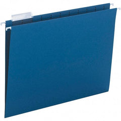 SMEAD - 12-1/4 x 9-1/2", Letter Size, Navy, Hanging File Folder - 11 Point Stock, 1/5 Tab Cut Location - Eagle Tool & Supply