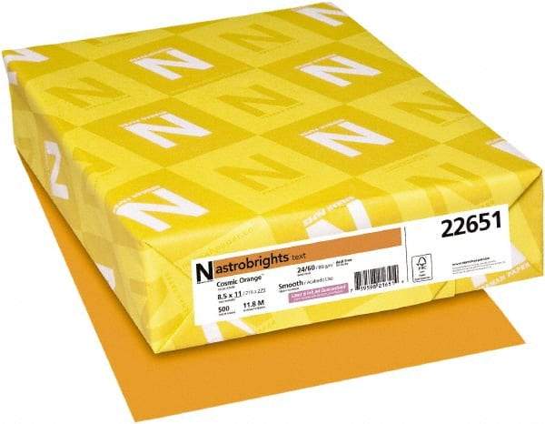 Neenah Paper - Cosmic Orange Colored Copy Paper - Use with Laser Printers, Inkjet Printers, Copiers - Eagle Tool & Supply