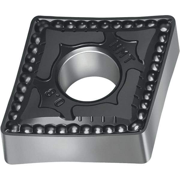 Walter - CNMG NMT Grade WSM20S Turning Insert - TiAlN+Al2O3+(Al) Finish, 80° Rhombic, 12.7mm Inscr Circle, 4.76mm Thick, 0.8mm Corner Radius - Eagle Tool & Supply