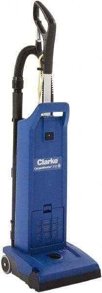 Clarke - Dual Motor Upright Vacuum Cleaner - 11-1/2" Cleaning Width, 9" Amps, Ergonomic Handle - Eagle Tool & Supply