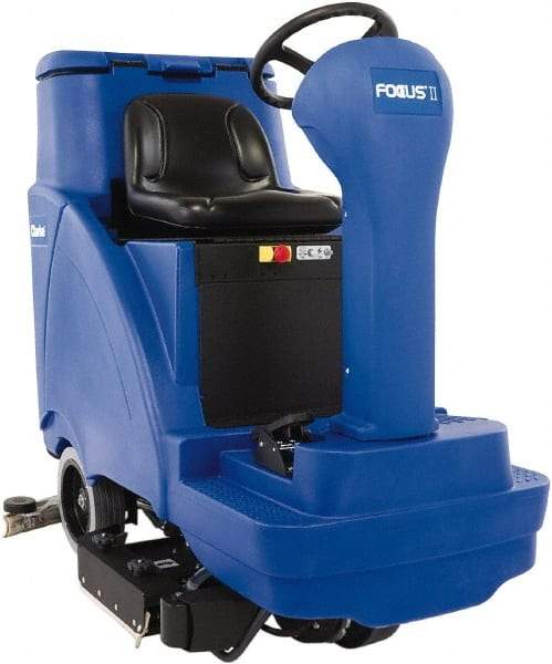 Clarke - 34" Cleaning Width, Battery Powered Floor Scrubber - 1.05 hp, 260 RPM, 46" Water Lift, 31 Gal Tank Capacity - Eagle Tool & Supply