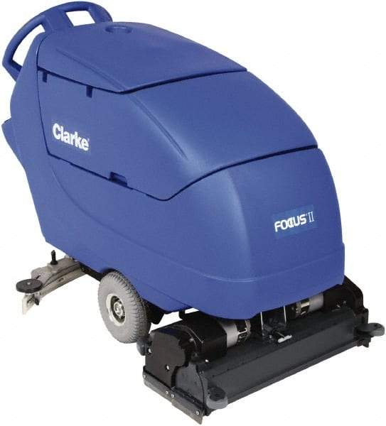 Clarke - 28" Cleaning Width, Battery Powered Floor Scrubber - 0.81 hp, 613 RPM, 23 Gal Tank Capacity - Eagle Tool & Supply