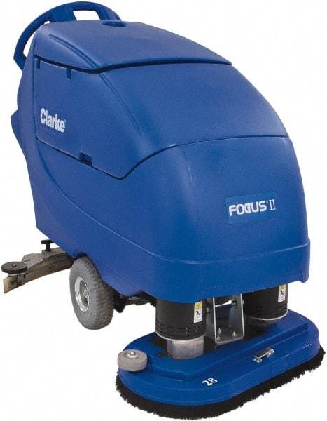 Clarke - 34" Cleaning Width, Battery Powered Floor Scrubber - 0.75 hp, 200 RPM, 23 Gal Tank Capacity - Eagle Tool & Supply