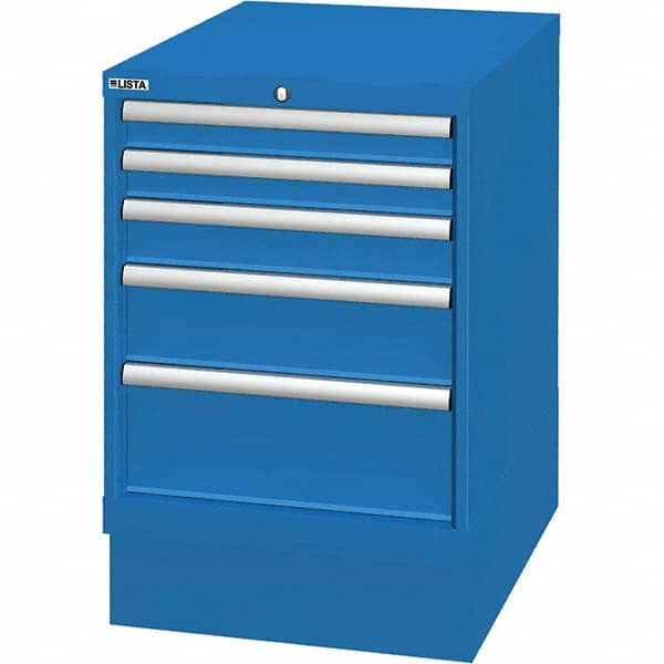 LISTA - 5 Drawer, 33 Compartment Bright Blue Steel Modular Storage Cabinet - Eagle Tool & Supply