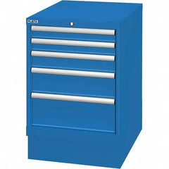LISTA - 5 Drawer, 33 Compartment Bright Blue Steel Modular Storage Cabinet - Eagle Tool & Supply