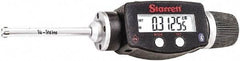 Starrett - 1/4" to 5/16", IP67, Carbide Face Electronic Inside Micrometer - 0.00005" Resolution, 0.00015" Accuracy, 2-1/4" Gage Depth - Eagle Tool & Supply