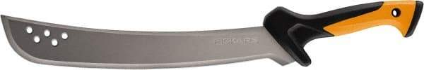 Fiskars - 15" Long Blade, Steel, Fine Edge, Machete - 26" OAL, Ergonomic Nonslip Grips Handle - Eagle Tool & Supply