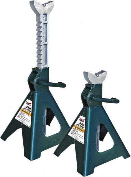 Safeguard - 12,000 Lb Capacity Jack Stand - 15-3/4 to 24-3/8" High - Eagle Tool & Supply