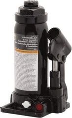 Omega Lift Equipment - 6 Ton Capacity Hydraulic Bottle Jack - 8-1/2" to 16-7/8" High, 8-3/8" Piston Stroke, 4" Long x 4-1/2" Wide Base - Eagle Tool & Supply