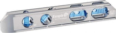 Empire Level - Magnetic 8" Long 4 Vial I-Beam Level - Metal, Silver, 2 Level & 1 Plumb & 1 45° Vials - Eagle Tool & Supply