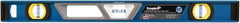 Empire Level - 24" Long 3 Vial Box Beam Level - Metal, Blue, 1 Level & 2 Plumb Vials - Eagle Tool & Supply