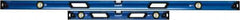 Empire Level - Magnetic 32" & 78" Long 3 Vial Box Beam Level - Metal, Blue, 1 Level & 2 Plumb Vials - Eagle Tool & Supply