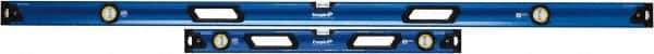 Empire Level - 32" & 78" Long 3 Vial Box Beam Level - Metal, Blue, 1 Level & 2 Plumb Vials - Eagle Tool & Supply