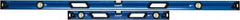 Empire Level - 32" & 78" Long 3 Vial Box Beam Level - Metal, Blue, 1 Level & 2 Plumb Vials - Eagle Tool & Supply