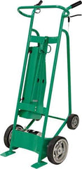 Valley Craft - 800 Lb Capacity 60" OAH Hand Truck - Dual Loop Handle, Steel, Solid Rubber Wheels - Eagle Tool & Supply