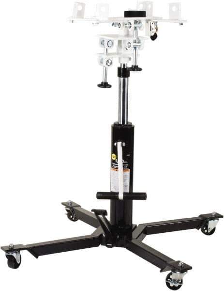 Omega Lift Equipment - 1,000 Lb Capacity Pedestal Transmission Jack - 36 to 73-1/8" High, 34-1/2" Chassis Width x 34-3/8" Chassis Length - Eagle Tool & Supply