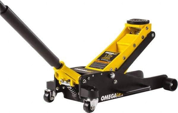 Omega Lift Equipment - 3 Ton Capacity Service Floor Jack - 3-3/4 to 18-1/2" High - Eagle Tool & Supply