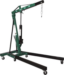 Safeguard - 4,000 Lb Load Capacity, Steel Folding Engine Crane - 9-1/2' to 74' Span - Eagle Tool & Supply