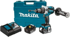 Makita - 18 Volt 1/2" Chuck Pistol Grip Handle Cordless Drill - 0-2100 RPM, Reversible, 2 Lithium-Ion Batteries Included - Eagle Tool & Supply