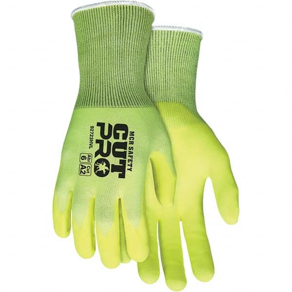 MCR Safety - Size M, ANSI Cut Lvl A2, Puncture Lvl 3, Abrasion Lvl 6, Foam Nitrile Coated Cut & Puncture Resistant Gloves - Eagle Tool & Supply