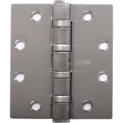 Stanley - 4-1/2" Long x 4-1/2" Wide Grade 1 Bronze Full Mortise Ball Bearing Commercial Hinge - Eagle Tool & Supply