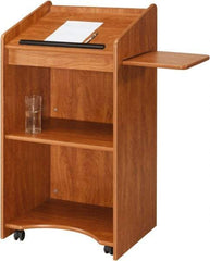 Oklahoma Sound - Wood Full Floor Lectern - 20" Deep x 25" Wide x 46" High - Eagle Tool & Supply