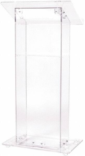 Oklahoma Sound - Acrylic Full Floor Lectern - 15" Deep x 24" Wide x 46" High - Eagle Tool & Supply