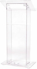 Oklahoma Sound - Acrylic Full Floor Lectern - 15" Deep x 24" Wide x 46" High - Eagle Tool & Supply