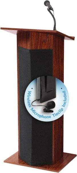Oklahoma Sound - Wood Full Floor Lectern - 17" Deep x 22" Wide x 46" High - Eagle Tool & Supply