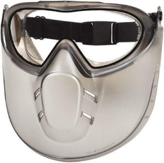 PYRAMEX - Size Universal, Clear Polycarbonate Anti-Fog & Scratch Resistant Lens, Goggles with Face Shield - Indirect Vent, Black PVC/Polycarbonate Frame, Over the Glass Style - Eagle Tool & Supply