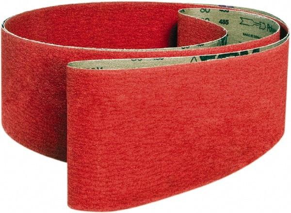 VSM - 3" Wide x 24" OAL, 40 Grit, Ceramic Abrasive Belt - Ceramic, Coarse, Coated, X Weighted Cloth Backing, Wet/Dry - Eagle Tool & Supply