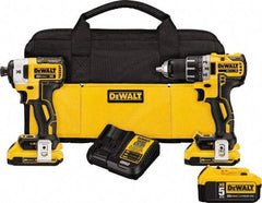 DeWALT - 20 Volt Cordless Tool Combination Kit - Includes Brushless Compact Drill/Driver & Impact Driver, Lithium-Ion Battery Included - Eagle Tool & Supply