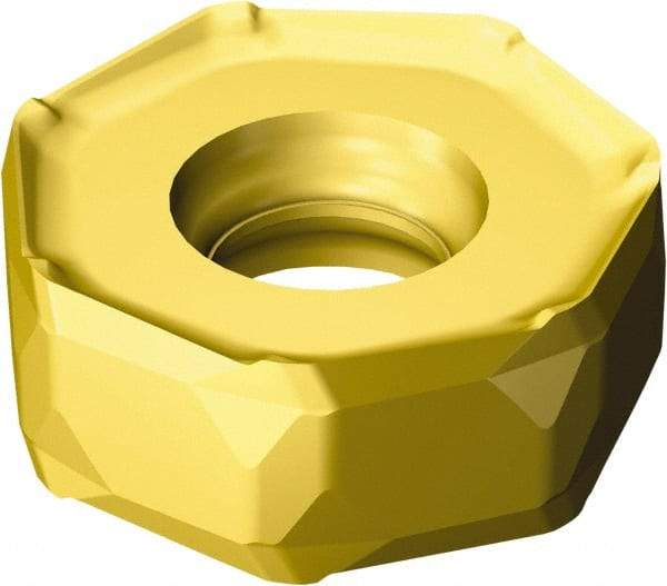 Sandvik Coromant - 745R2109 M50 Grade 4240 Carbide Milling Insert - TiCN/Al2O3/TiN Finish, 9mm Thick, 21mm Inscribed Circle, 1mm Corner Radius - Eagle Tool & Supply