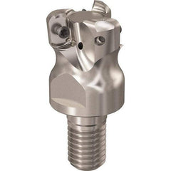 Seco - R217.21.RE 12mm Threaded Shank Milling Tip Insert Holder & Shank - 1.181102" Projection, 1" Neck Diam, M12 Neck Thread, 25mm Nose Diam, 30mm OAL, Tool Steel Tool Holder - Eagle Tool & Supply