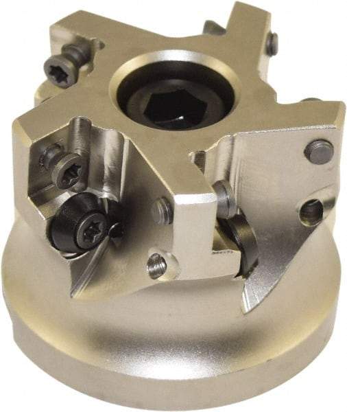 Millstar - 5 Inserts, 52mm Cutter Diam, 1.5mm Max Depth of Cut, Indexable High-Feed Face Mill - 22mm Arbor Hole Diam, 50mm High, HFA Toolholder, HFCI-1204 Inserts, Series HFA - Eagle Tool & Supply
