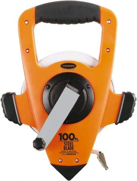 Keson - 100' x 3/8" Tape Measure - 1/8" Graduation - Eagle Tool & Supply