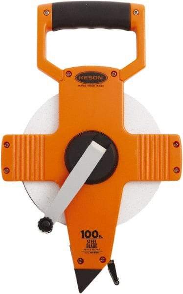 Keson - 100' x 3/8" Tape Measure - 1/8" Graduation - Eagle Tool & Supply
