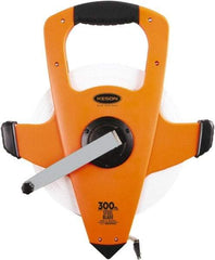 Keson - 300' x 3/8" Tape Measure - 1/10 & 1/100" Graduation - Eagle Tool & Supply