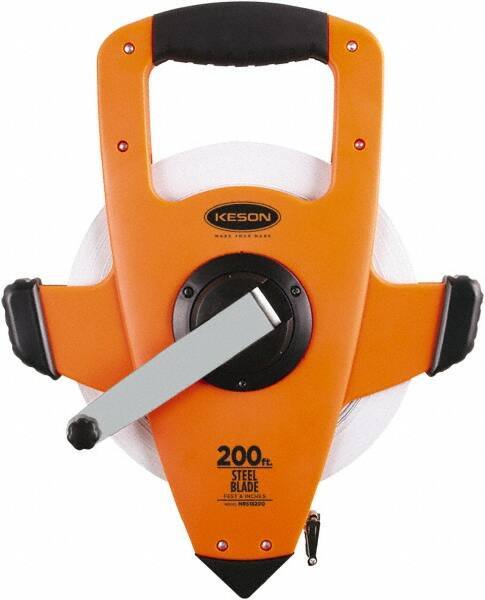 Keson - 200' x 3/8" Tape Measure - 1/8" Graduation - Eagle Tool & Supply