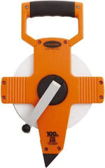 Keson - 100' x 3/8" Tape Measure - 1/10 & 1/100" Graduation - Eagle Tool & Supply