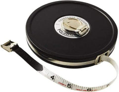 Keson - 100' x 1/2" Tape Measure - 1/10 & 1/100" Graduation - Eagle Tool & Supply