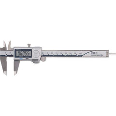 Mitutoyo - 0 to 6" Range 0.01mm Resolution, Electronic Caliper - Steel with 40mm Metal Jaws, 0.001" Accuracy - Eagle Tool & Supply