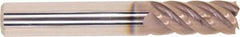 Millstar - 3/8", 15/16" LOC, 3/8" Shank Diam, 2-1/2" OAL, 5 Flute, Solid Carbide Square End Mill - Single End, HSN Finish, Helical Flute, Centercutting, Right Hand Cut, Right Hand Flute, Series EIV5 - Eagle Tool & Supply