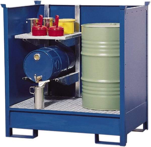 Denios - Mobile Spill Containment Type: Transport Pallet w/Side Walls Number of Drums: 2 - Eagle Tool & Supply