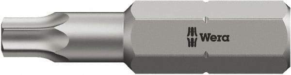 Wera - 5/16" Drive T45 Torx Screwdriver Bit - 4" OAL, Insert Bit - Eagle Tool & Supply