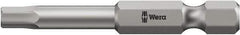 Wera - 0.2188" Hex Bit - 1/4" Hex Drive, 6" OAL - Eagle Tool & Supply